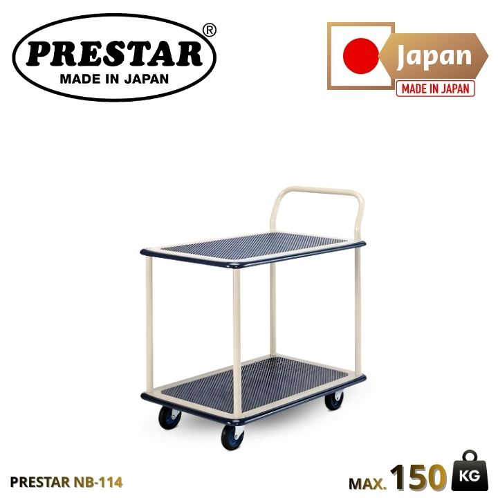 รถเข็น PRESTAR รุ่น NB-114 พื้นเหล็ก 2 ชั้น มือจับเข็นด้านเดียว