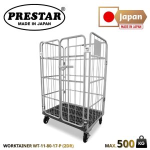 รถเข็นกรง ทรงสูง พื้นพลาสติก แบบมีประตู PRESTAR (Worktainer)