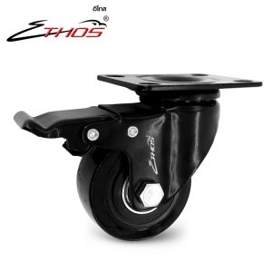 ลูกล้อไนลอน NBZ แป้นหมุนมีเบรก