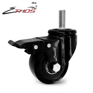 ลูกล้อไนลอน NBZ เกลียวหมุนมีเบรก