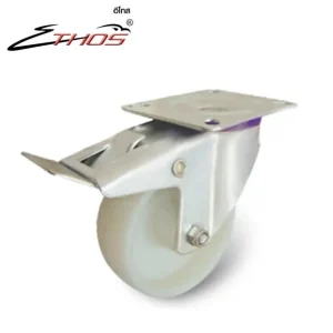 ลูกล้อไนล่อน PWA แป้นหมุนมีเบรค