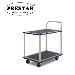 PRESTAR รถเข็นพื้นเหล็ก 2 ชั้น มือจับเข็นด้านเดียว 150 kg. Made in Japan