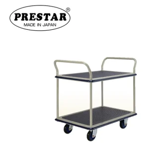 PRESTAR รถเข็นพื้นเหล็ก 2 ชั้น มือจับเข็น 2 ด้าน 300 kg. Made in Japan