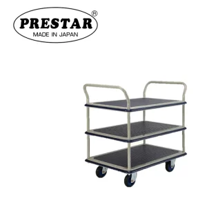 PRESTAR รถเข็นพื้นเหล็ก 3 ชั้น มือจับเข็น 2 ด้าน 300 kg. Made in Japan
