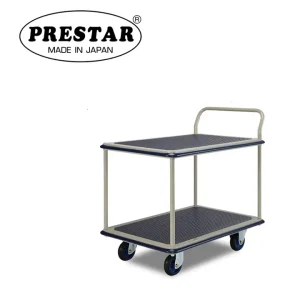 PRESTAR รถเข็นพื้นเหล็ก 2 ชั้น มือจับเข็นด้านเดียว 300 kg. Made in Japan