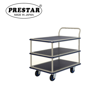 PRESTAR NF-315 รถเข็นพื้นเหล็ก 3 ชั้น มือจับเข็นด้านเดียว 300 kg. Made in Japan