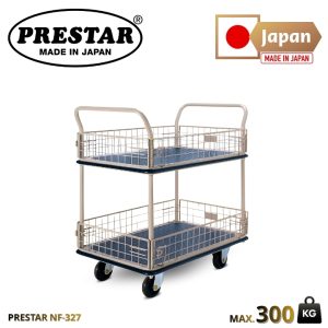 รถเข็น PRESTAR รุ่น NF-327 พื้นเหล็ก 2 ชั้น มีตะแกรงกันตก 4 ด้าน