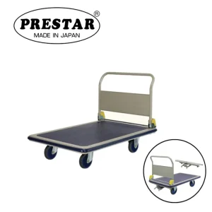 PRESTAR รถเข็นพื้นเหล็ก รุ่นมีเบรกเท้า 500 kg. Made in Japan