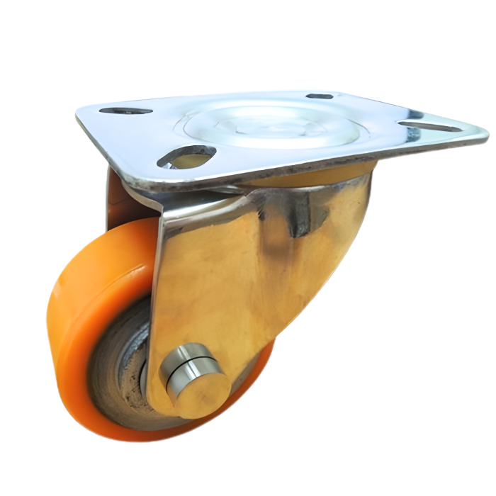 ลูกล้อพียู โครงสแตนเลส ขาปั๊ม