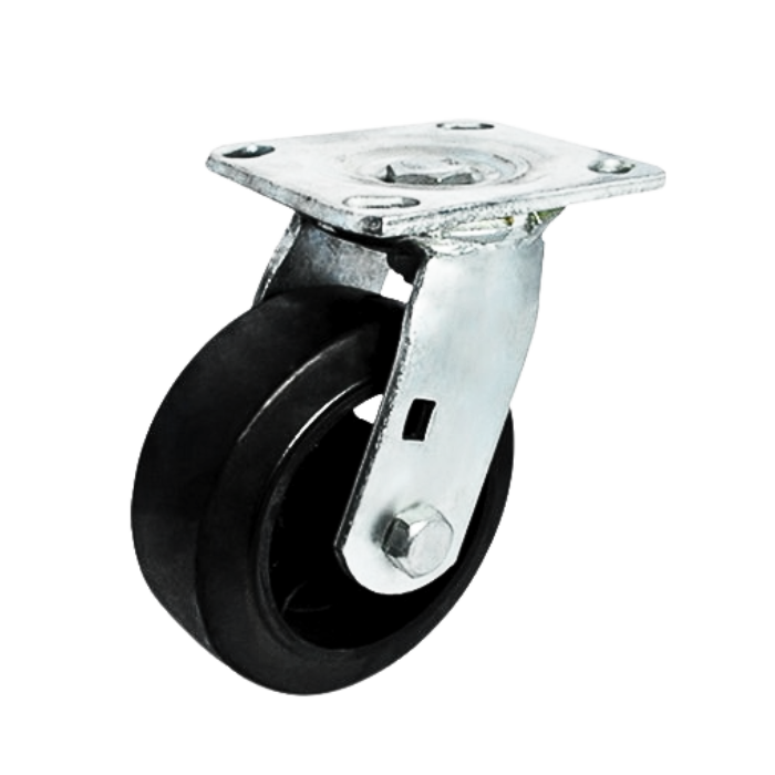 ลูกล้อยางดำ ขาเชื่อม งานอุตสาหกรรมกึ่งหนัก