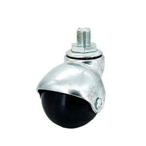 ลูกล้อบอล ยางดำ แบบเกลียวหมุนได้