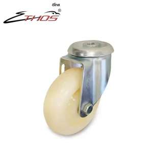 ลูกล้อไนล่อน NIY ขาแบบรู หมุนได้