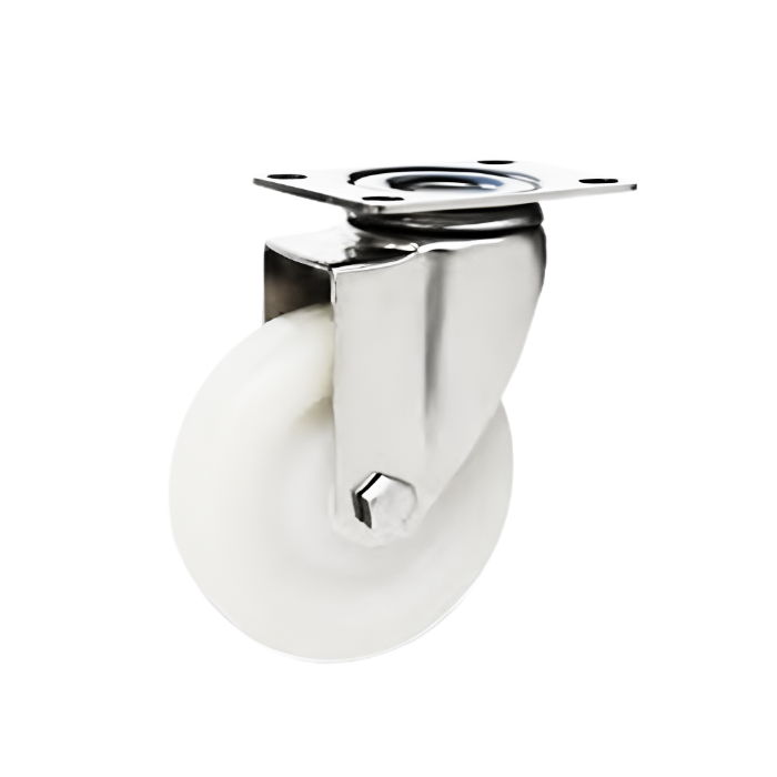 ลูกล้อไนลอน โครงสแตนเลส ขาปั๊ม