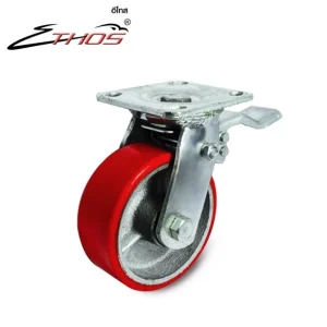 ลูกล้อพียู XUQ แป้นหมุนมีเบรก