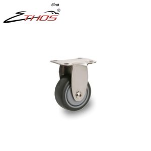 ลูกล้อยางเทา TPX แป้นตาย