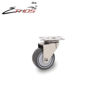 ลูกล้อยางเทา TPX แป้นหมุน