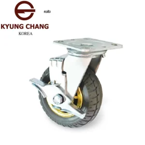 ลูกล้อยางโฟม 40FM เเป้นหมุนมีเบรก (เบรกข้าง)