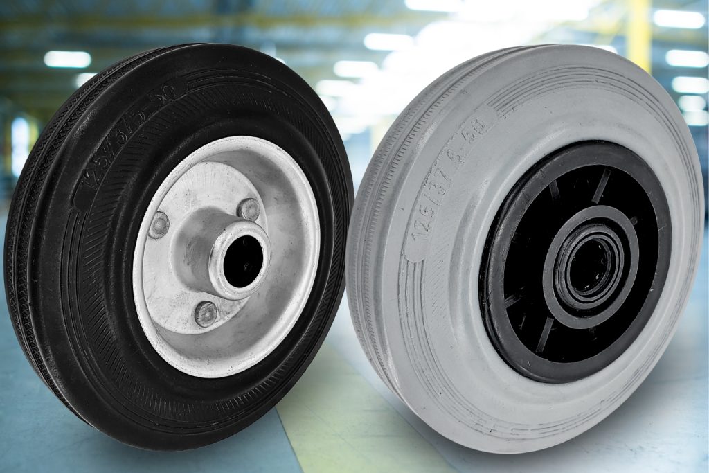 เปรียบเทียบลูกล้อยางดำอีลาสติกและลูกล้อยางเทา TPR สำหรับการใช้งานที่แตกต่างกัน