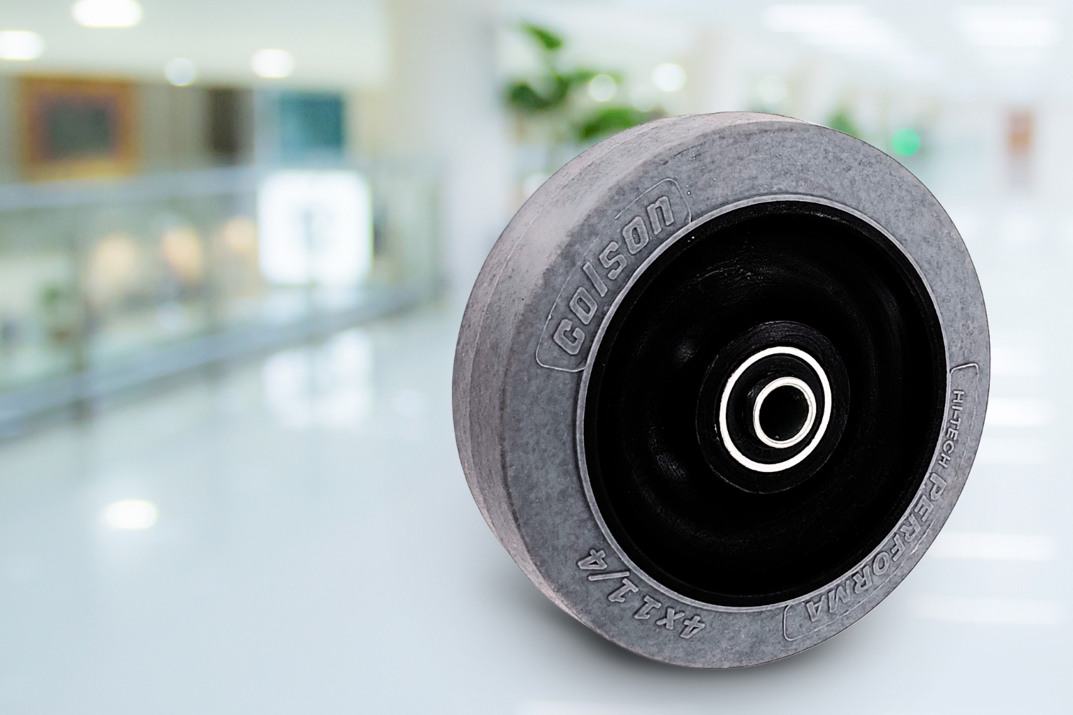 ล้อ ESD สีเทาดำ สำหรับงานอิเล็กทรอนิกส์และคลีนรูม ป้องกันไฟฟ้าสถิต